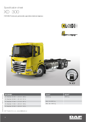 Katı şasiler DAF XD 340 FAR