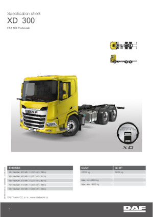 Rigid Chassis DAF XD 370 FAT