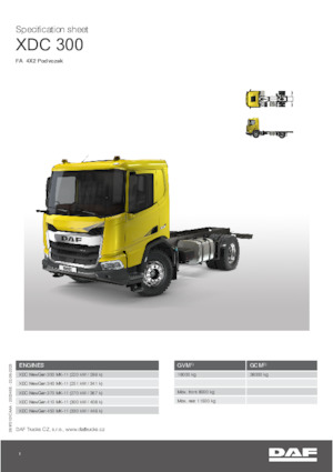 Rigid Chassis DAF XDC 300 FA