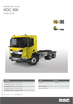 Rigid Chassis DAF XDC 300 FAT