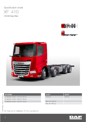 Rigid Chassis DAF XF 450 FAD Mixer