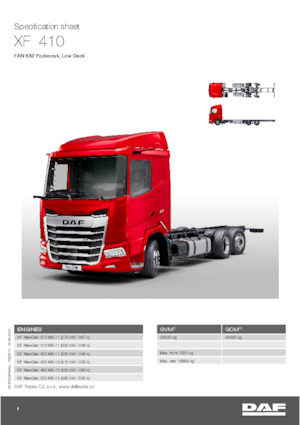 Rigid Chassis DAF XF 410 FAN Low Deck