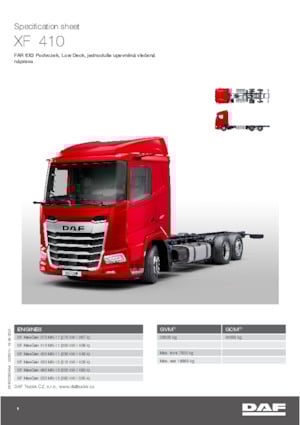 Rigid Chassis DAF XF 480 FAR Low Deck