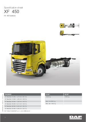 Rigid Chassis DAF XF 480 FA