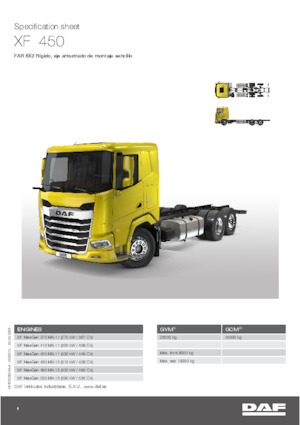 Rigid Chassis DAF XF 480 FAR