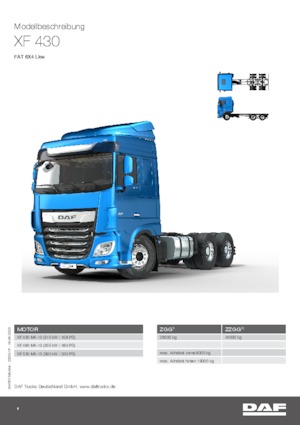 Rigid Chassis DAF XF 430 FAT