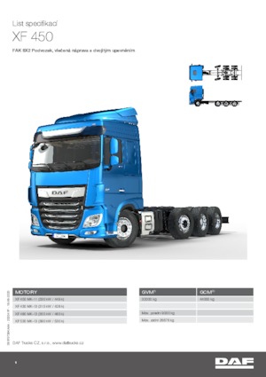 Katı şasiler DAF XF 450 FAK