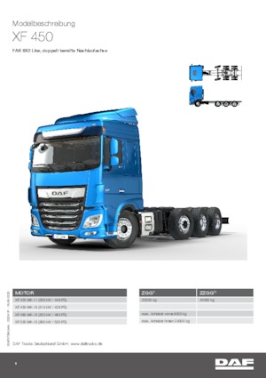 Rigid Chassis DAF XF 450 FAK