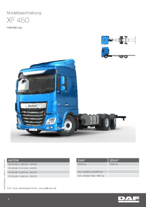 Rigid Chassis DAF XF 450 FAN