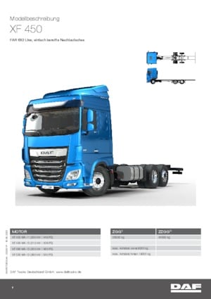 Rigid Chassis DAF XF 450 FAR