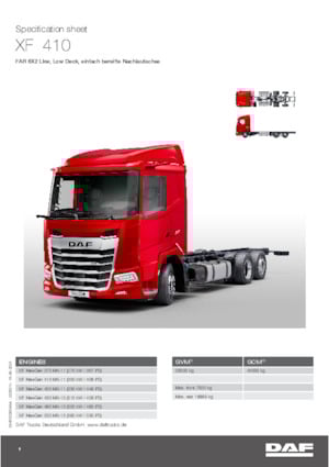 Rigid Chassis DAF XF 480 FAR Low Deck