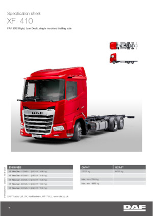 Rigid Chassis DAF XF 480 FAR Low Deck