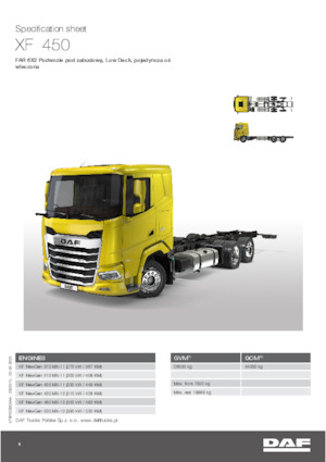 Katı şasiler DAF XF 480 FAR Low Deck