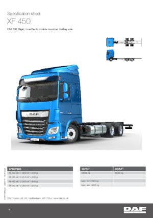 Rigid Chassis DAF XF 450 FAS Low Deck
