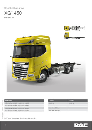 Katı şasiler DAF XG+ 530 FAN