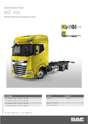 Rigid Chassis DAF XG+ 430 FAN Low Deck
