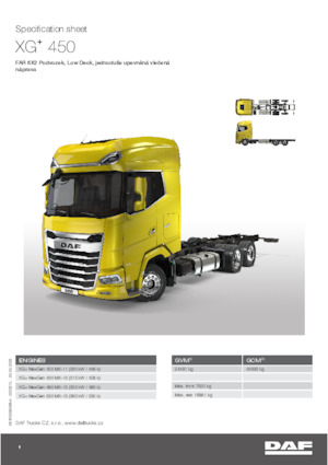 Katı şasiler DAF XG+ 480 FAR Low Deck