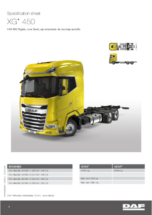 Rigid Chassis DAF XG+ 480 FAR Low Deck