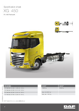 Katı şasiler DAF XG 480 FA