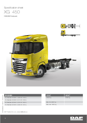 Katı şasiler DAF XG 530 FAN