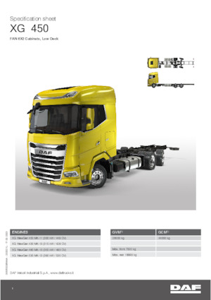 Rigid Chassis DAF XG 430 FAN Low Deck