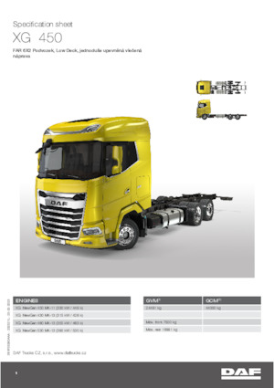 Rigid Chassis DAF XG 430 FAR Low Deck