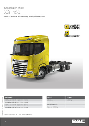 Rigid Chassis DAF XG 530 FAS