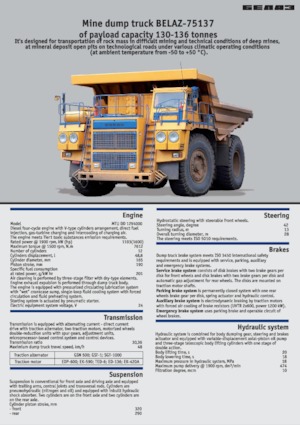 Rigid Dump Trucks Belaz 75137