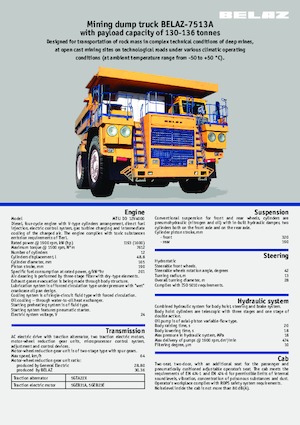 Rigid Dump Trucks Belaz 7513A