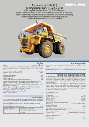Rigid Dump Trucks Belaz 7513R