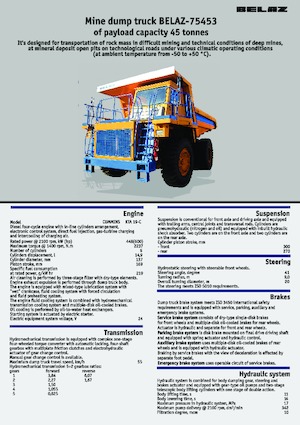 Rigid Dump Trucks Belaz 75453