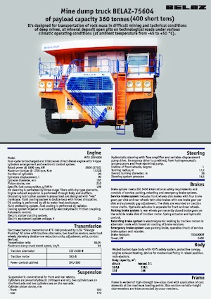 Rigid Dump Trucks Belaz 75604