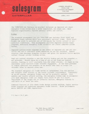 Sabit damperli kamyon Caterpillar 769B