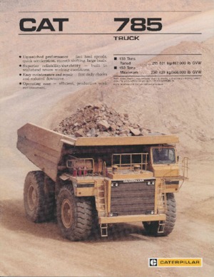 Rigid Dump Trucks Caterpillar 785