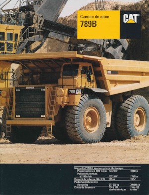 Sabit damperli kamyon Caterpillar 789B