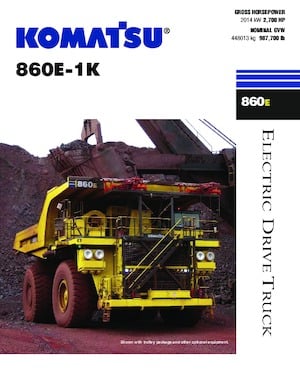 Rigid Dump Trucks Komatsu 860E-1K