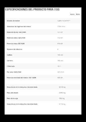 Sabit damperli kamyon Caterpillar 772G