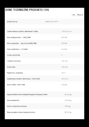 Sabit damperli kamyon Caterpillar 772G