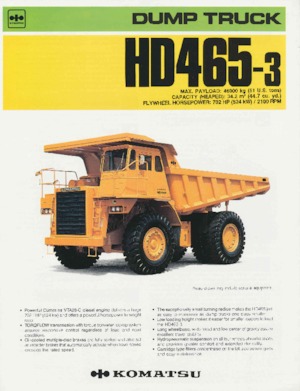 Rigid Dump Trucks Komatsu HD465-3