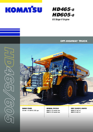 Rigid Dump Trucks Komatsu HD605-8E0