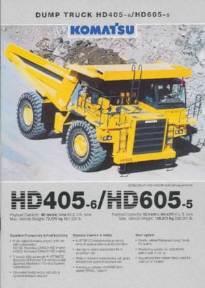 Sabit damperli kamyon Komatsu HD405-6