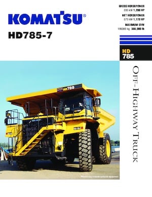 Rigid Dump Trucks Komatsu HD785-7