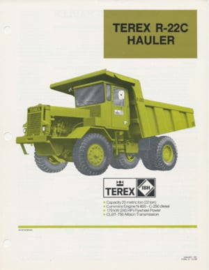 Rigid Dump Trucks Terex R-22C