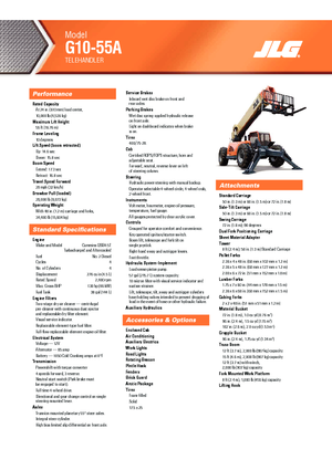 Telehandlers JLG G 10-55 A