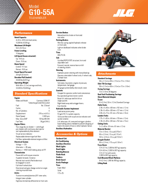 Teleskopik yükleyiciler JLG G 10-55 A