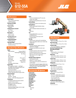 Telehandlers JLG G 12-55 A
