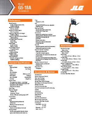 Teleskopik yükleyiciler JLG G 5-18 A