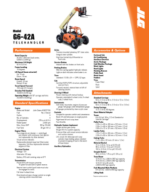 Teleskopik yükleyiciler JLG G 6-42 A