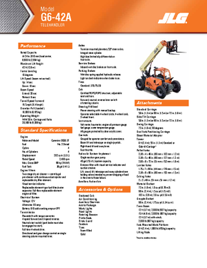 Teleskopik yükleyiciler JLG G 6-42 A