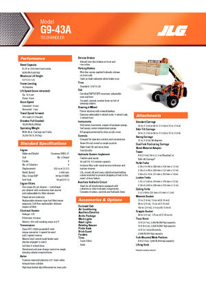 Teleskopik yükleyiciler JLG G 9-43 A